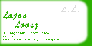 lajos loosz business card